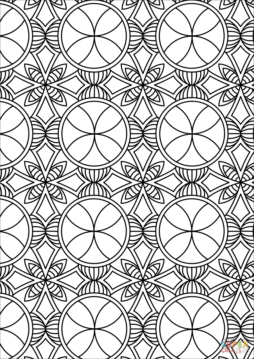 80 Printable Full Page Pattern Coloring Pages 58