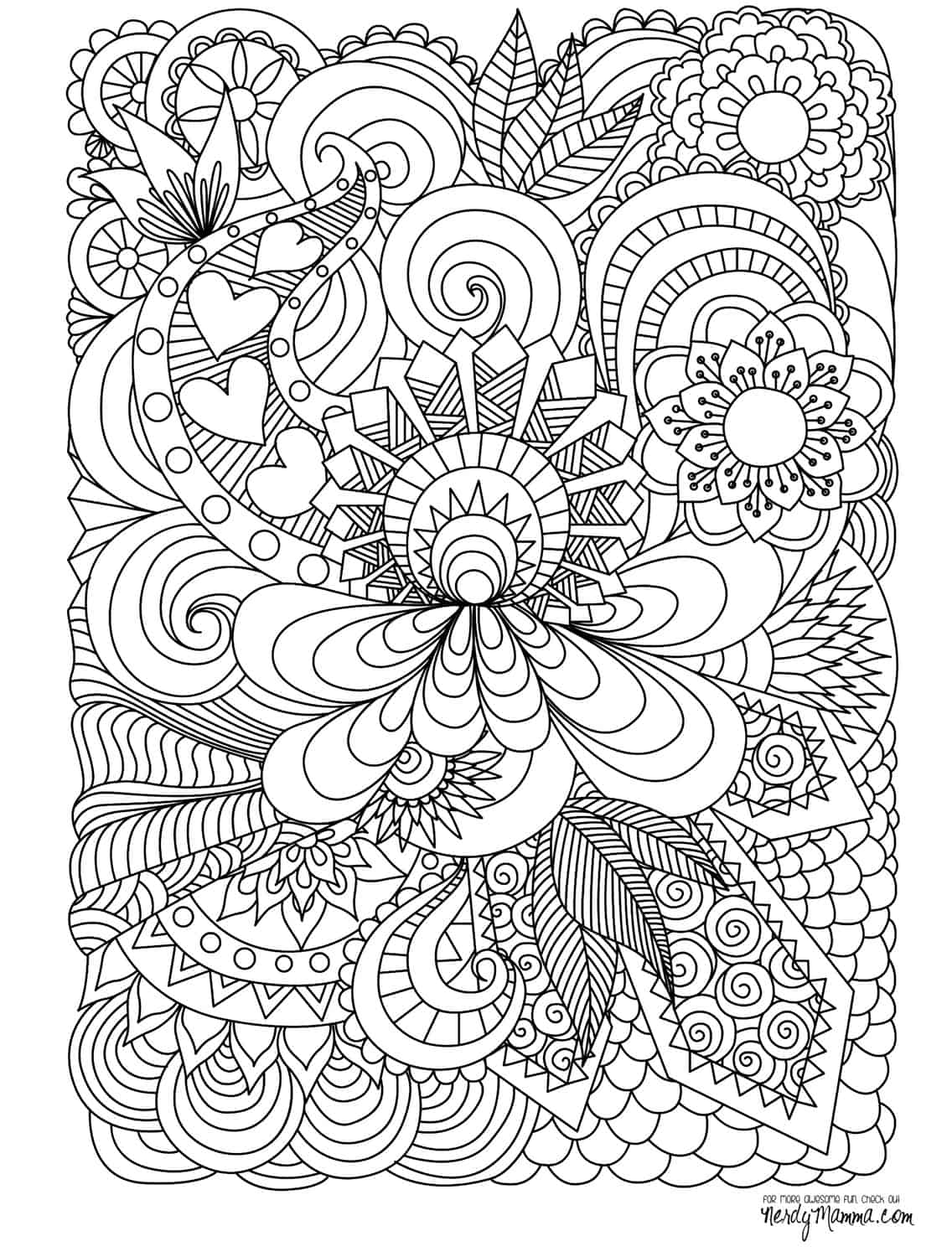 80 Printable Full Page Pattern Coloring Pages 77