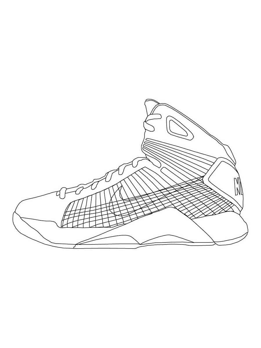 80 Printable Nike Shoes Coloring Page 2