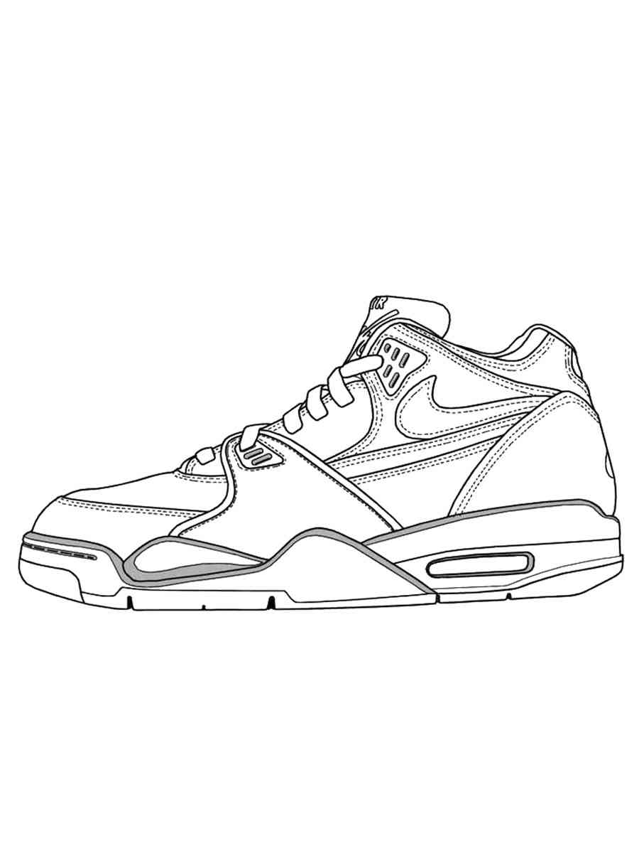 80 Printable Nike Shoes Coloring Page 25