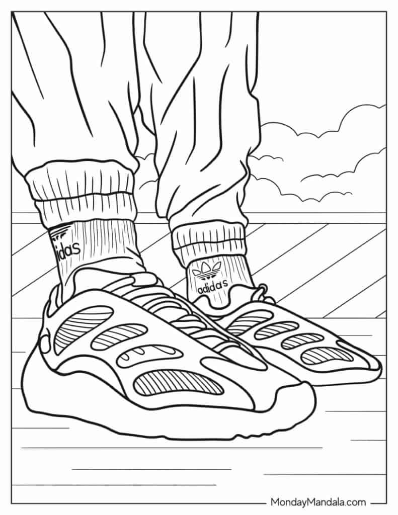 80 Printable Nike Shoes Coloring Page 30