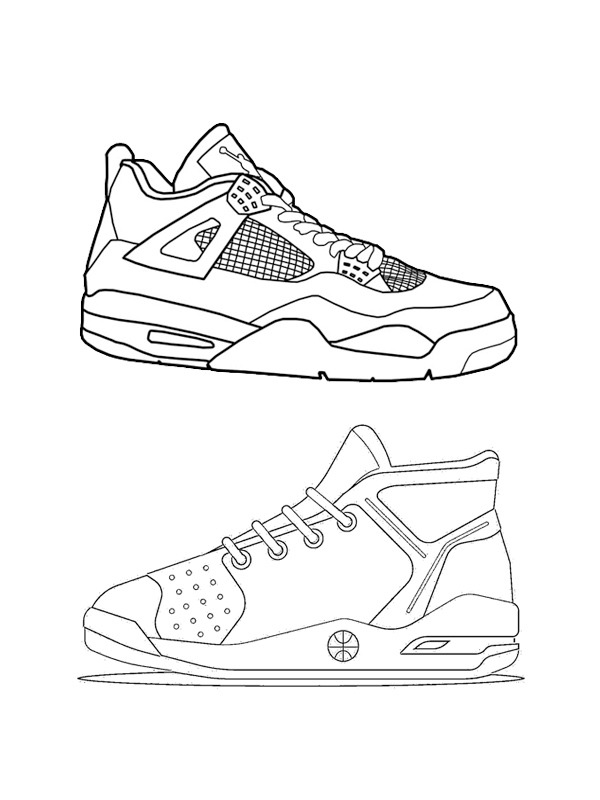 80 Printable Nike Shoes Coloring Page 31