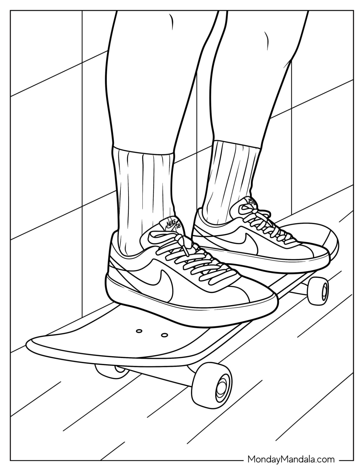 80 Printable Nike Shoes Coloring Page 32