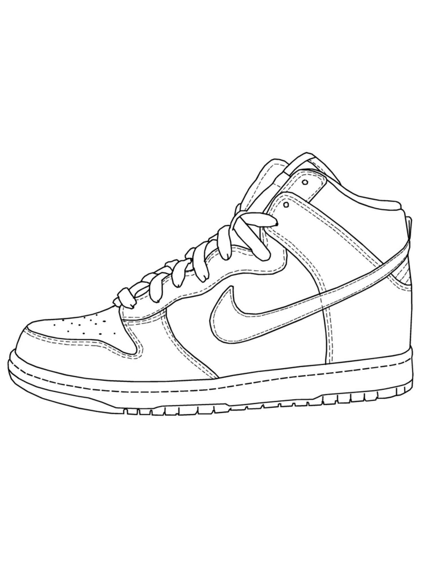 80 Printable Nike Shoes Coloring Page 36