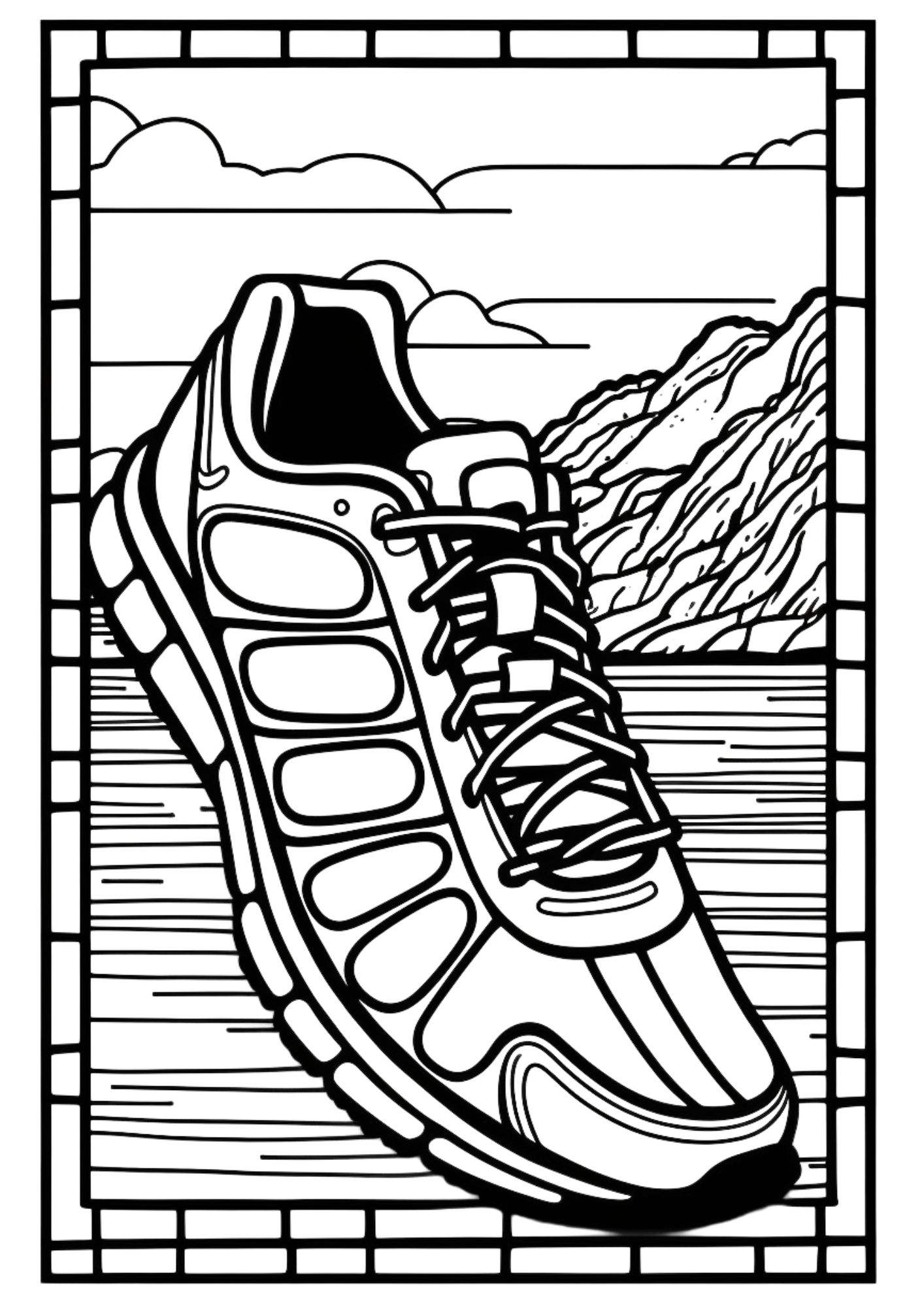 80 Printable Nike Shoes Coloring Page 9