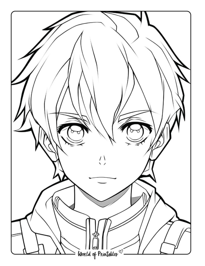 90 Printable Anime Characters Coloring Pages 36