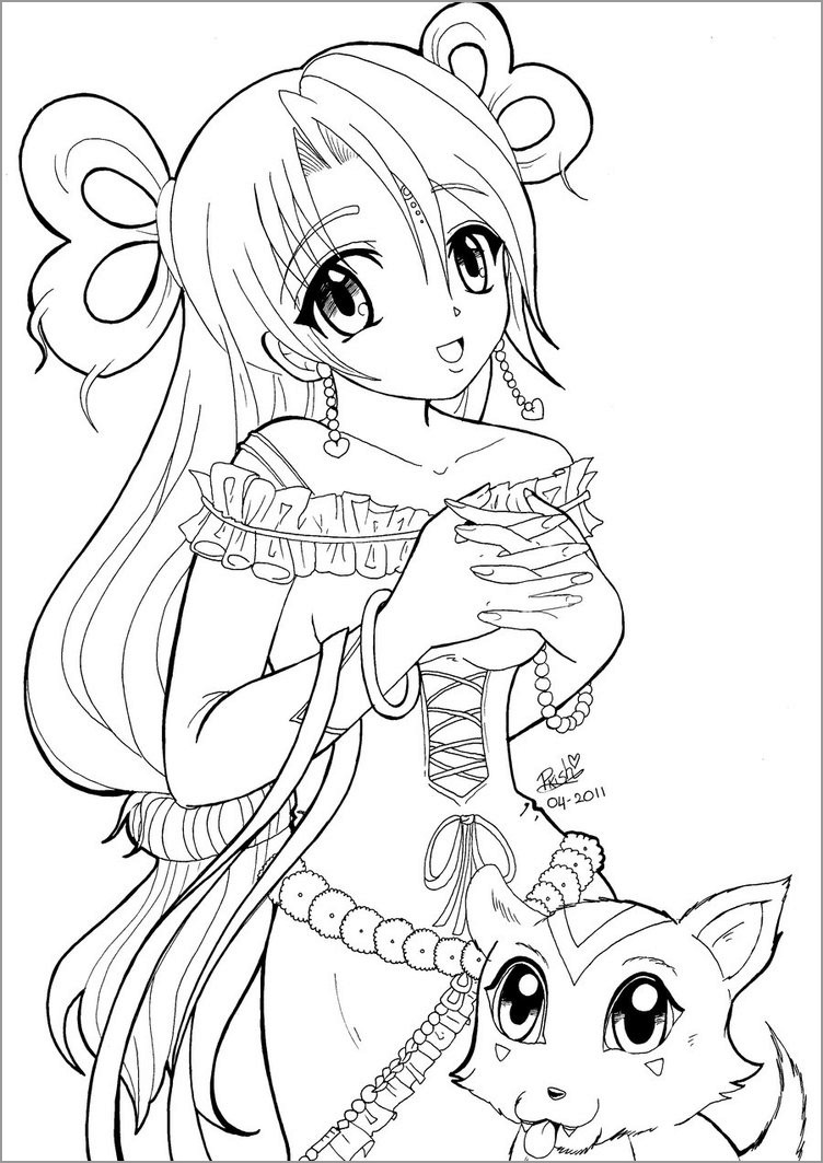 90 Printable Anime Characters Coloring Pages 71