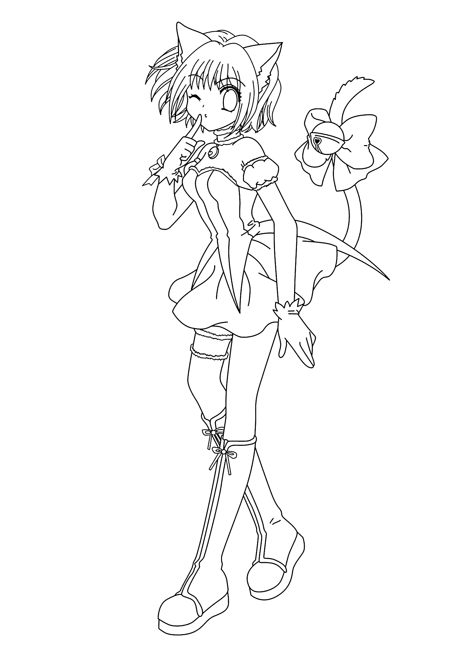 90 Printable Anime Characters Coloring Pages 77