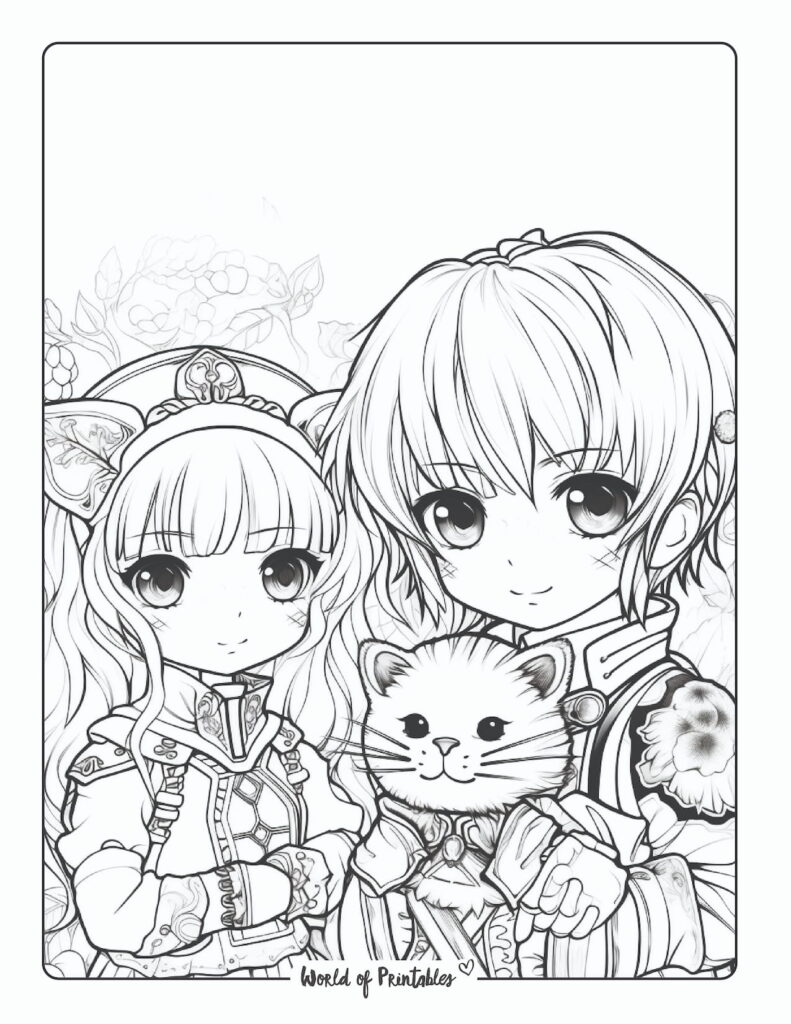 90 Printable Anime Characters Coloring Pages 80