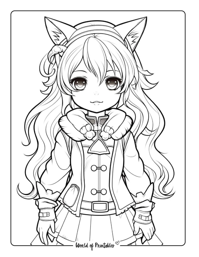 90 Printable Anime Characters Coloring Pages 98