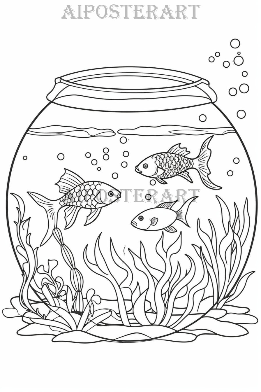 90 Printable Aquarium Visit Coloring Pages 66