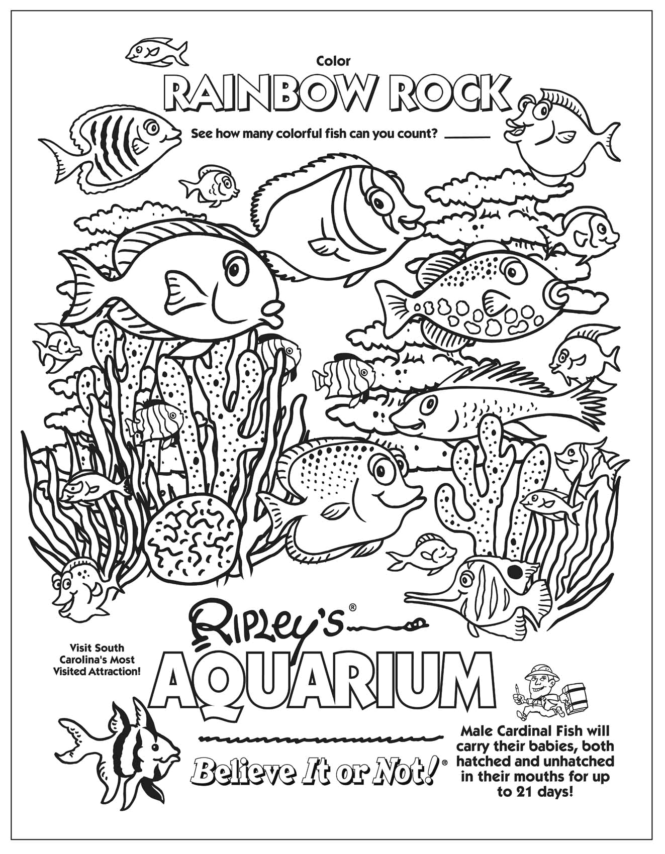 90 Printable Aquarium Visit Coloring Pages 75