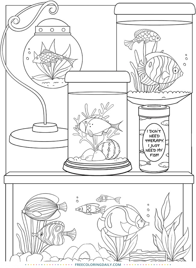 90 Printable Aquarium Visit Coloring Pages 78