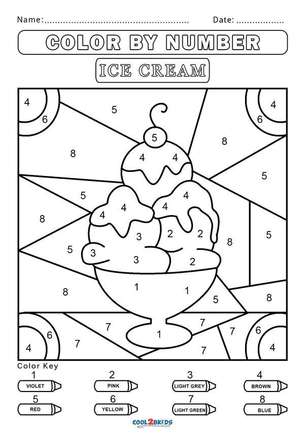 90 Printable Free Coloring By Numbers 11