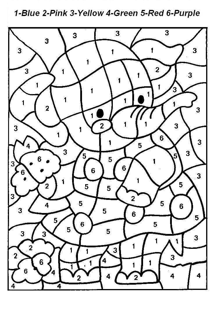 90 Printable Free Coloring By Numbers 13