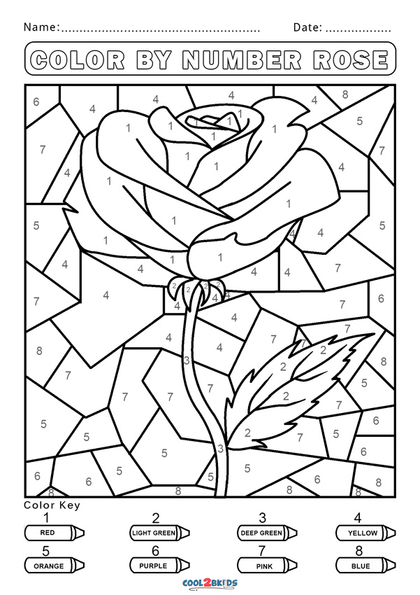 90 Printable Free Coloring By Numbers 14