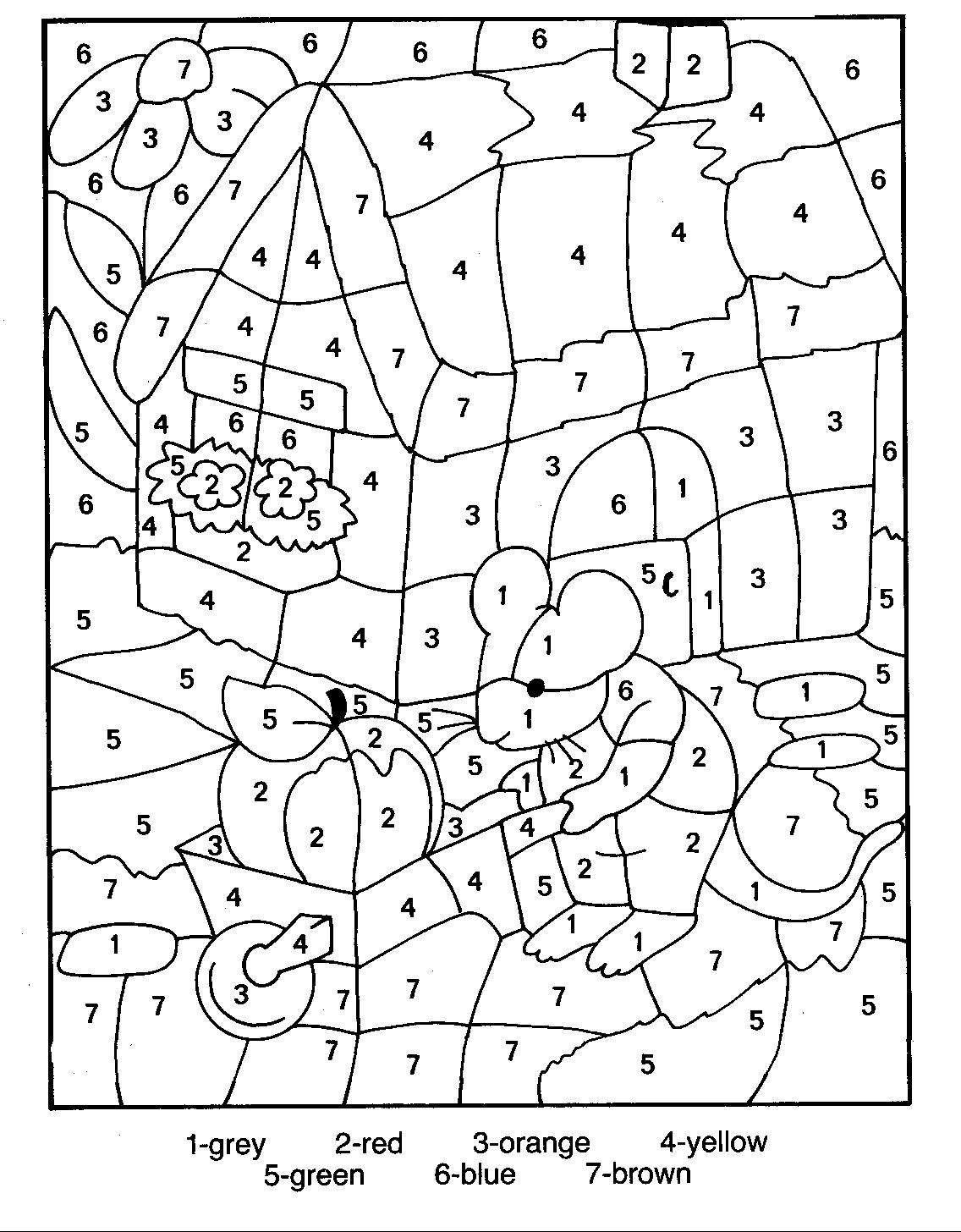 90 Printable Free Coloring By Numbers 22