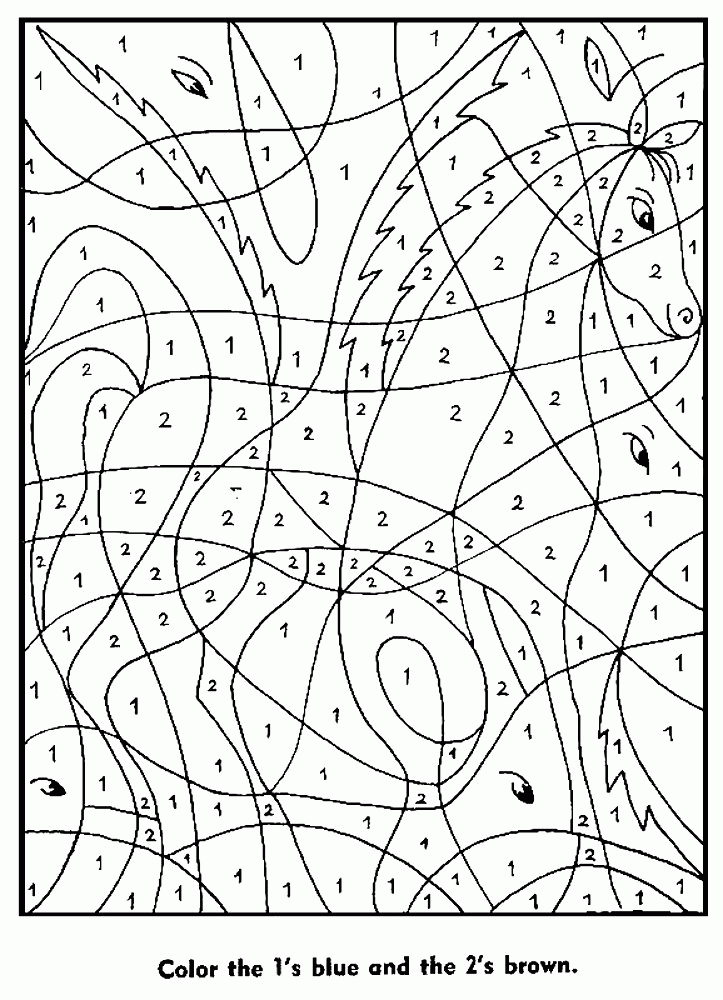 90 Printable Free Coloring By Numbers 24