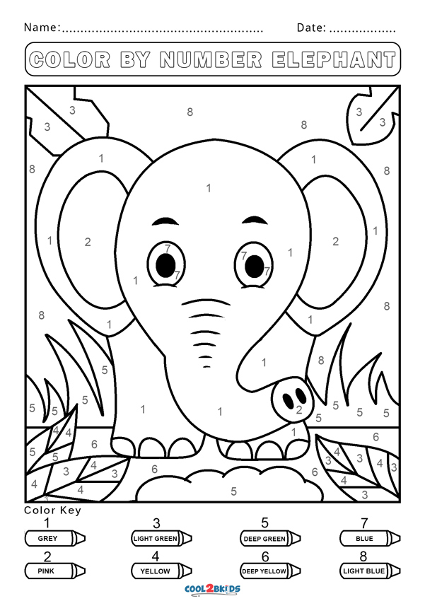 90 Printable Free Coloring By Numbers 27