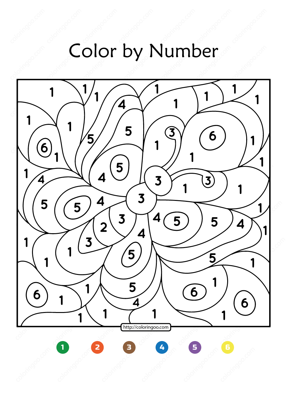 90 Printable Free Coloring By Numbers 29