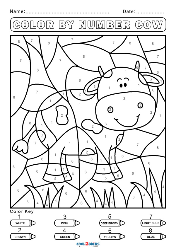 90 Printable Free Coloring By Numbers 38