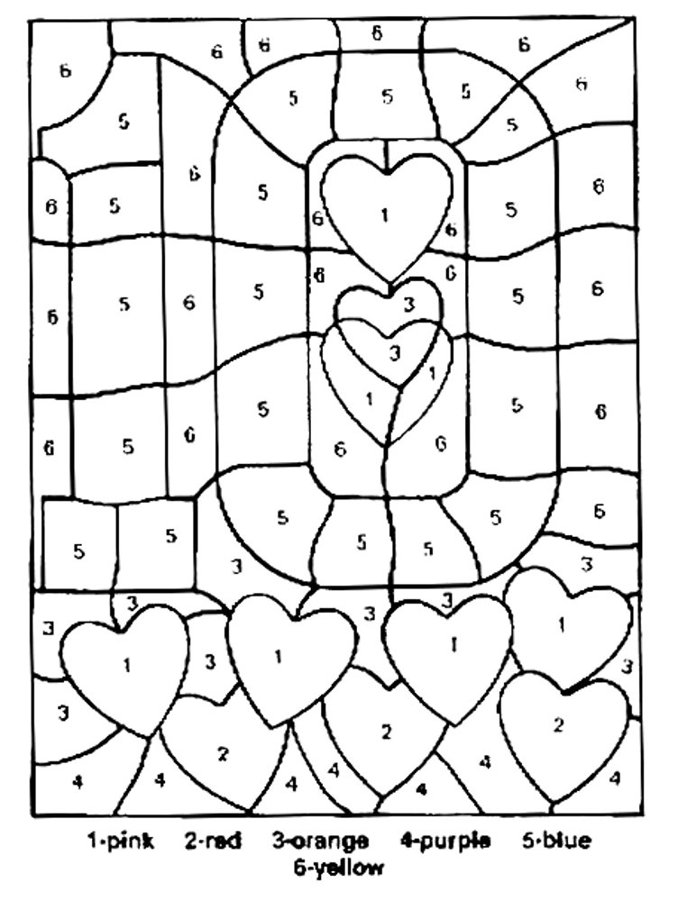 90 Printable Free Coloring By Numbers 42