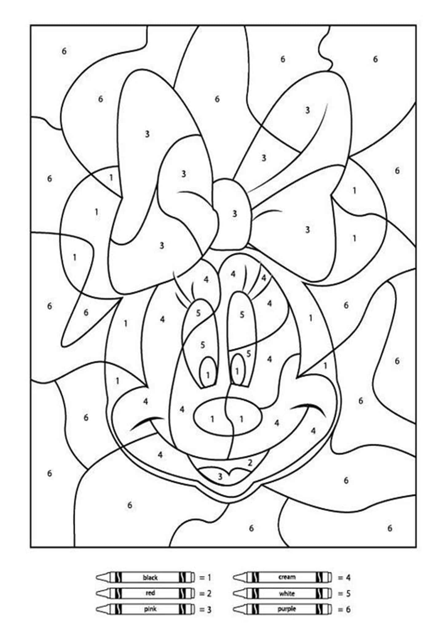 90 Printable Free Coloring By Numbers 46