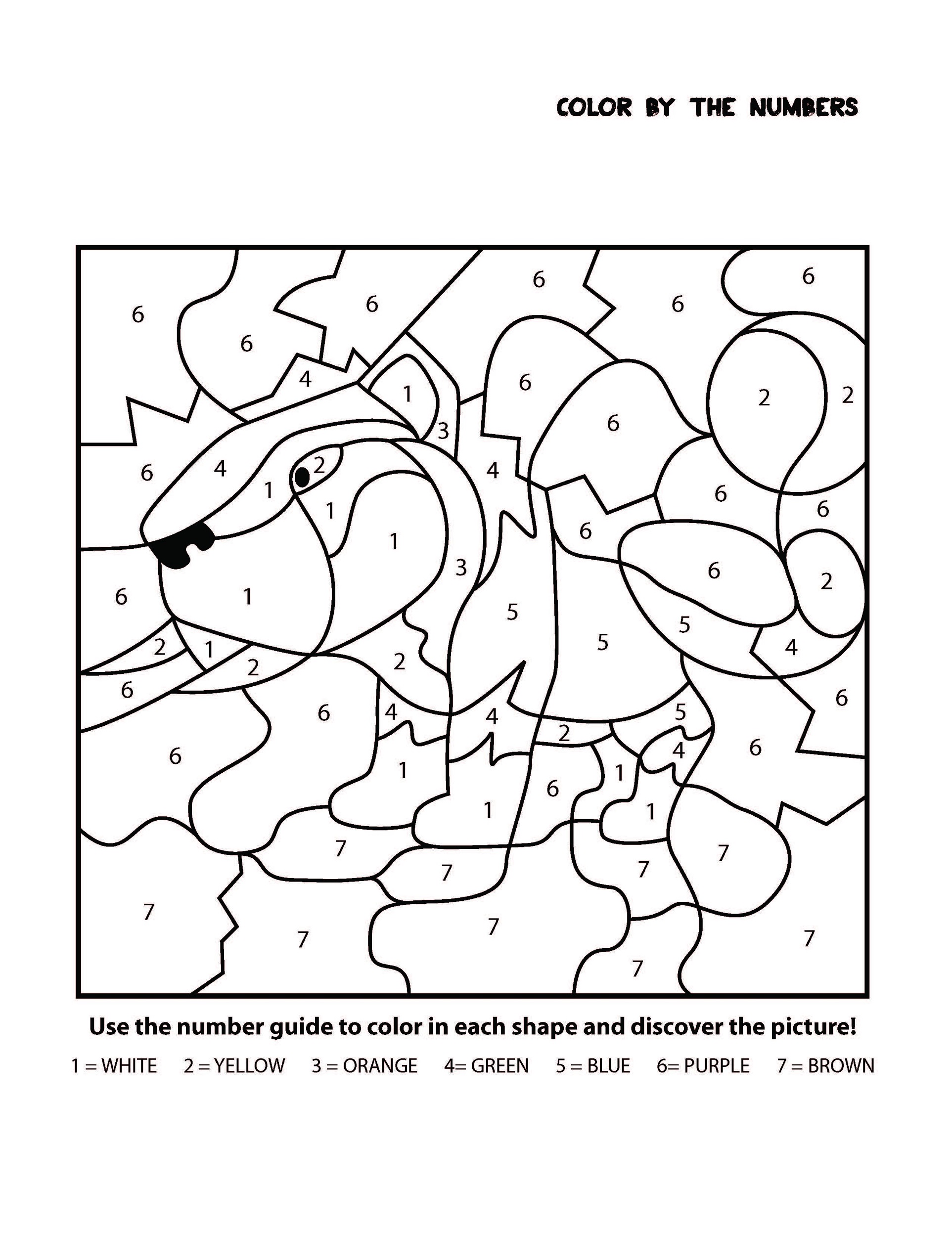 90 Printable Free Coloring By Numbers 62