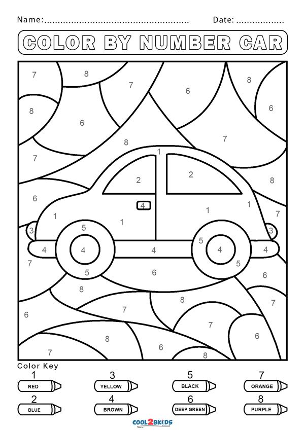 90 Printable Free Coloring By Numbers 64