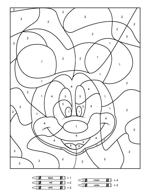 90 Printable Free Coloring By Numbers 65