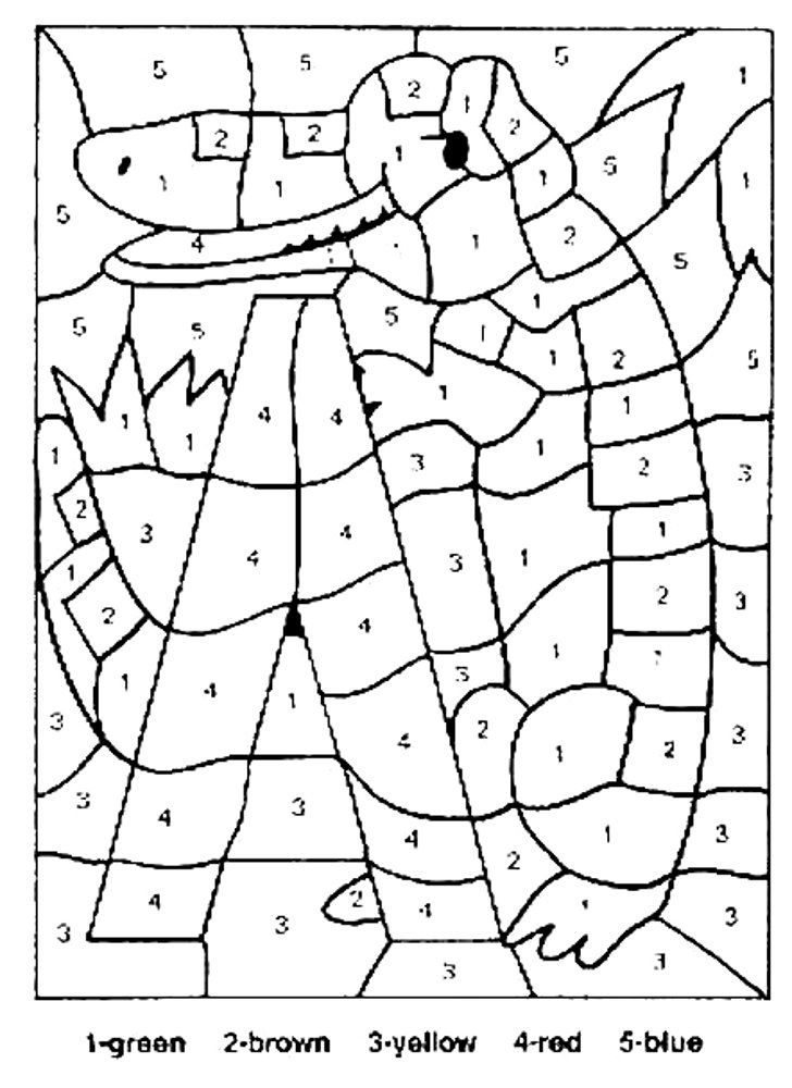 90 Printable Free Coloring By Numbers 68