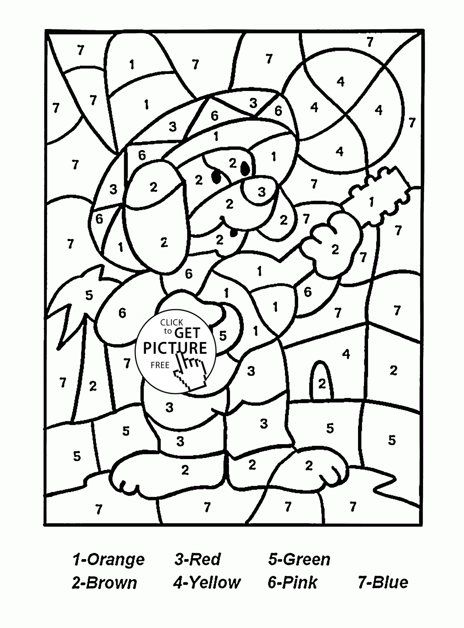 90 Printable Free Coloring By Numbers 69