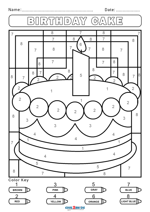 90 Printable Free Coloring By Numbers 70