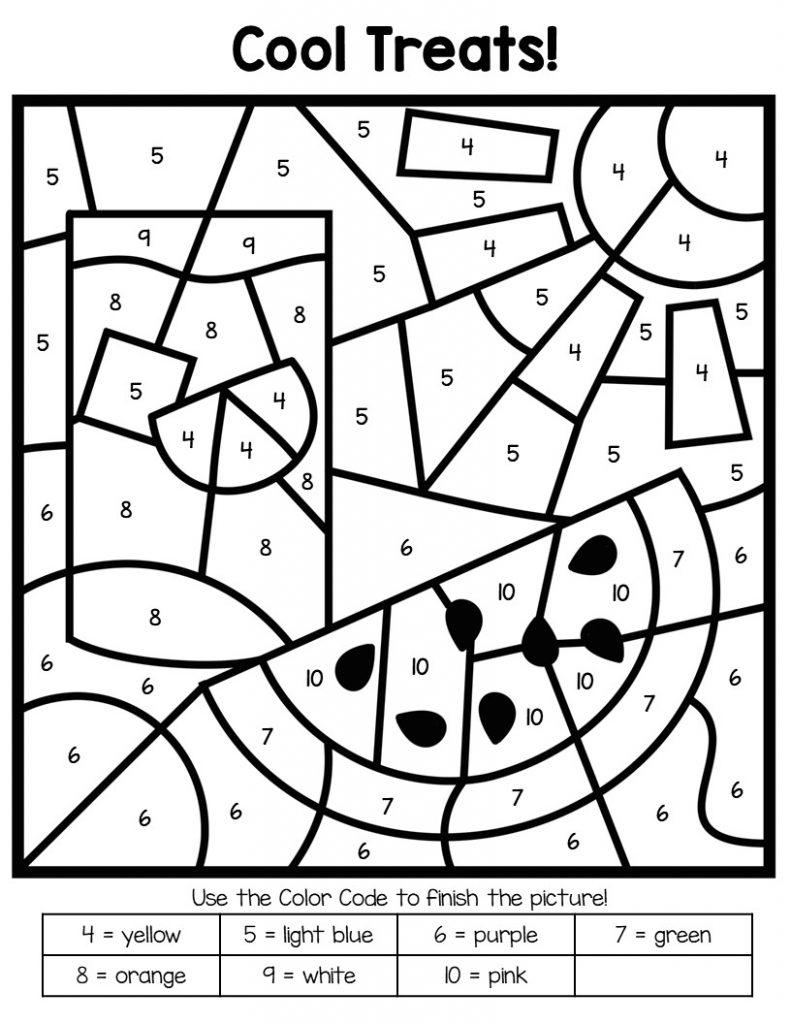 90 Printable Free Coloring By Numbers 74