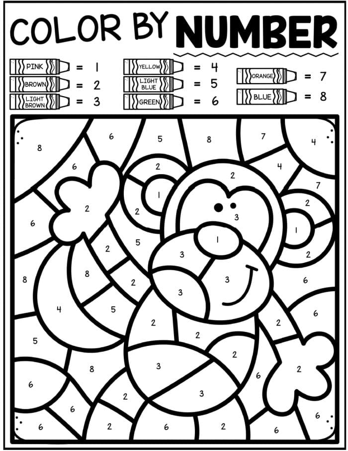 90 Printable Free Coloring By Numbers 75