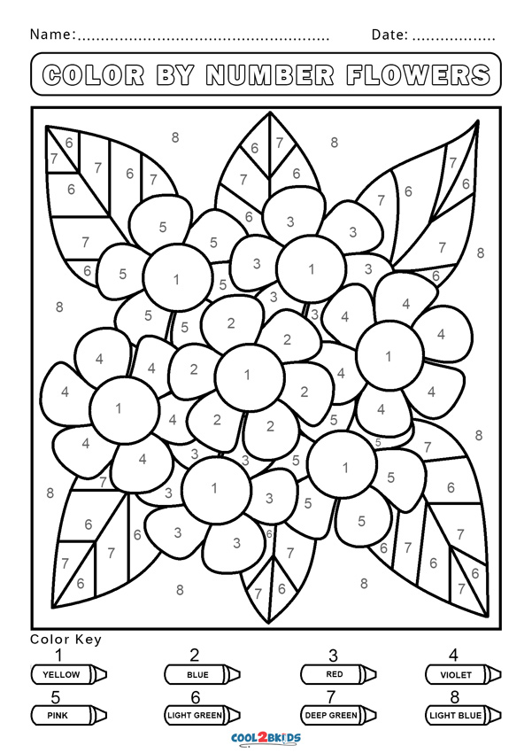 90 Printable Free Coloring By Numbers 76