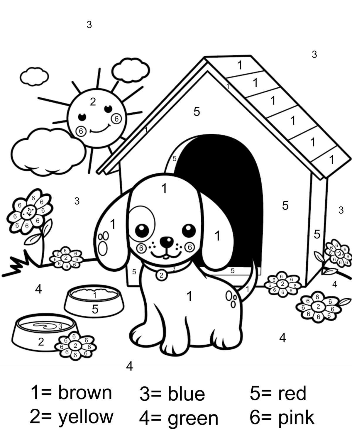 90 Printable Free Coloring By Numbers 82