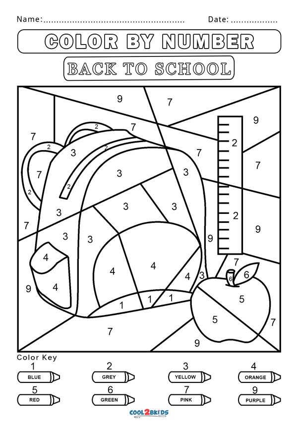 90 Printable Free Coloring By Numbers 89