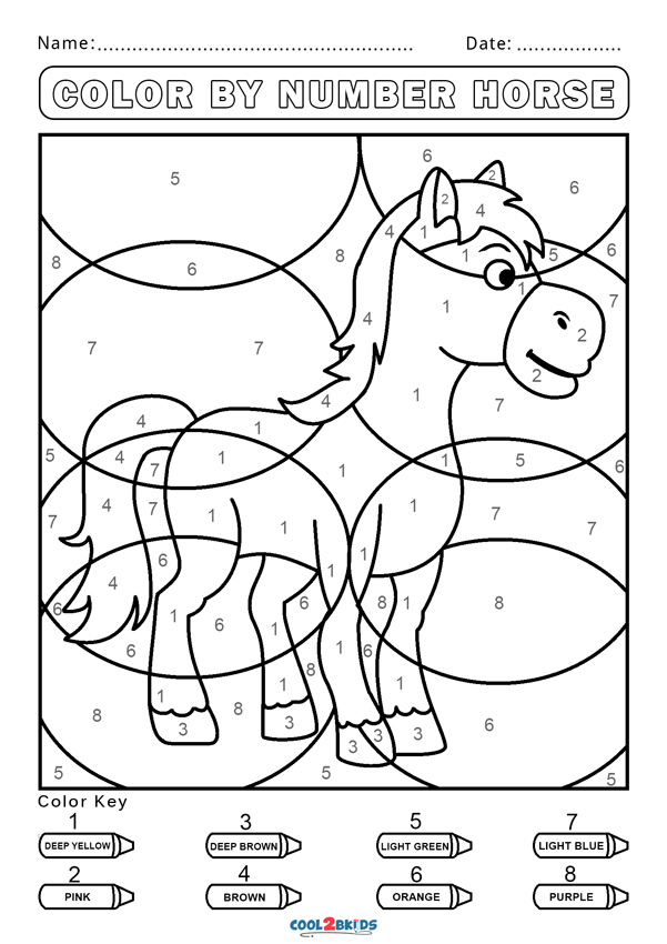 90 Printable Free Coloring By Numbers 90