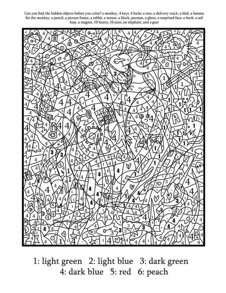 90 Printable Free Coloring By Numbers 98