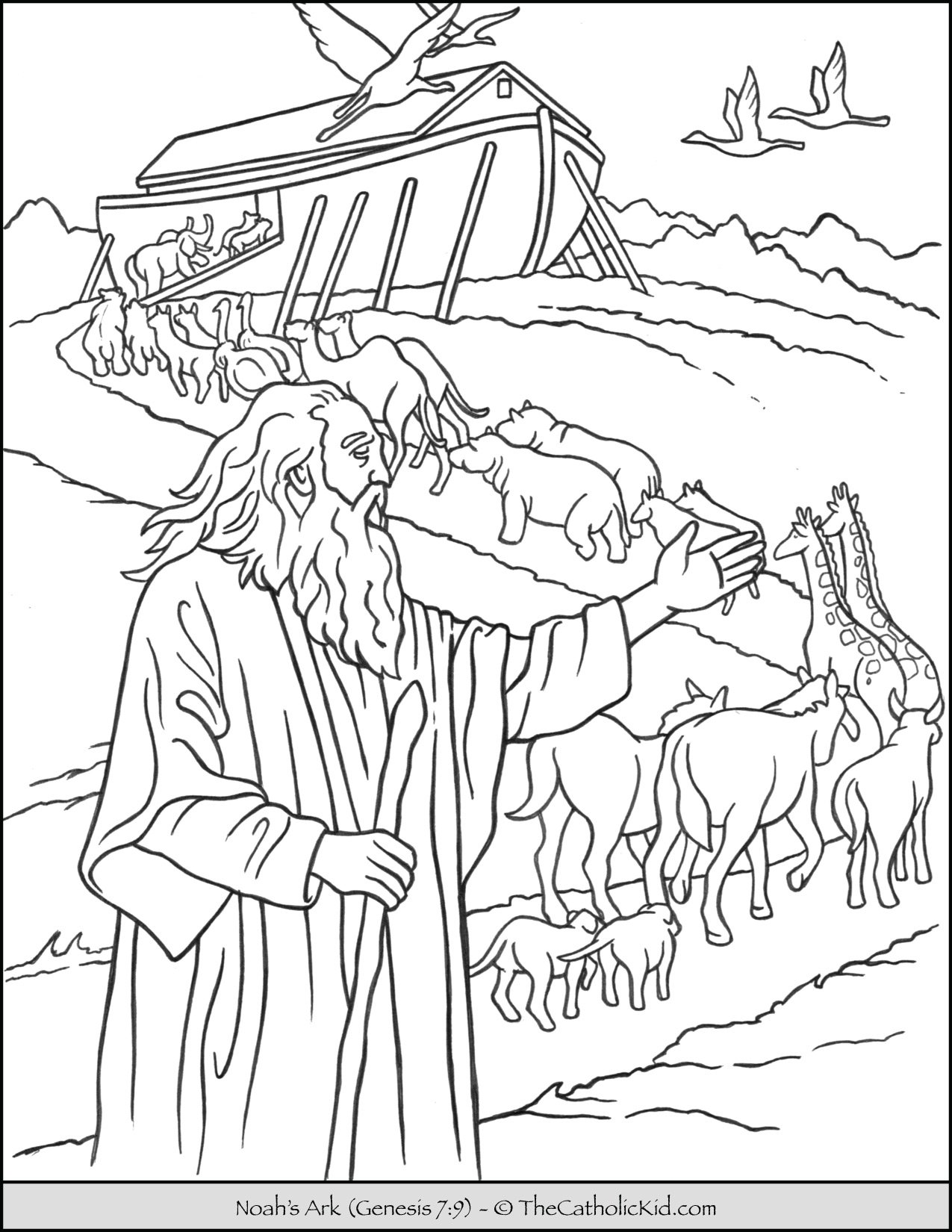 90 Printable Noahs Ark Coloring Sheet 76