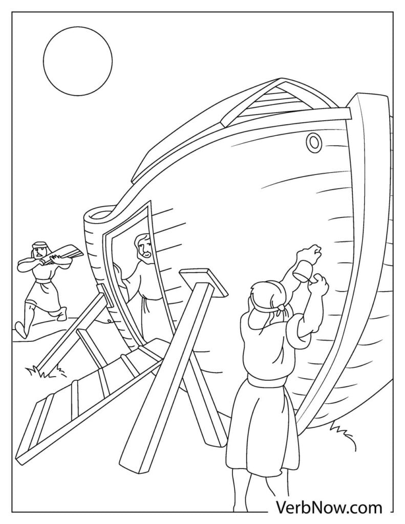 90 Printable Noahs Ark Coloring Sheet 80