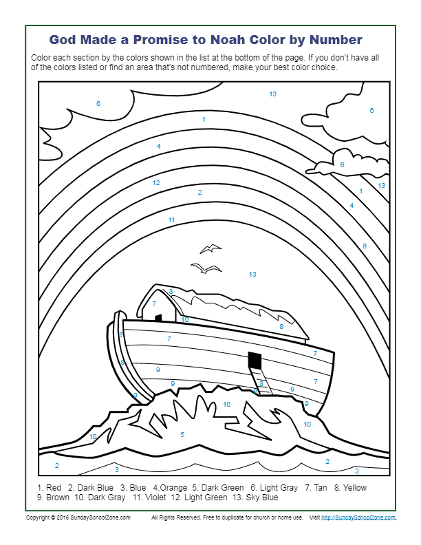 90 Printable Noahs Ark Coloring Sheet 89