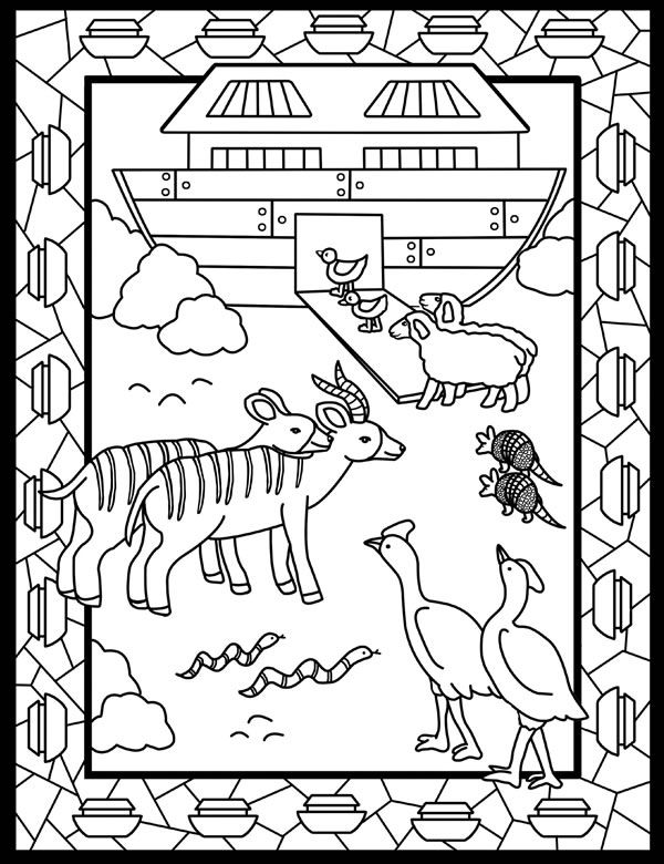 90 Printable Noahs Ark Coloring Sheet 90