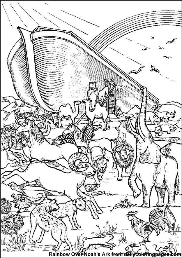 90 Printable Noahs Ark Coloring Sheet 91