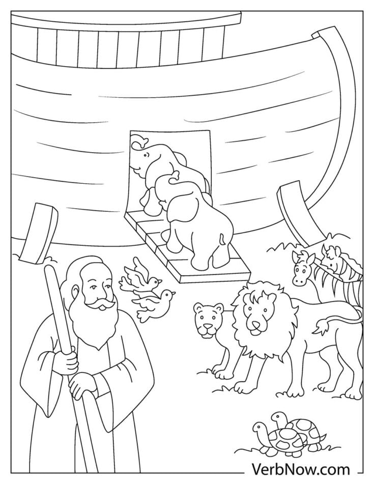 90 Printable Noahs Ark Coloring Sheet 93