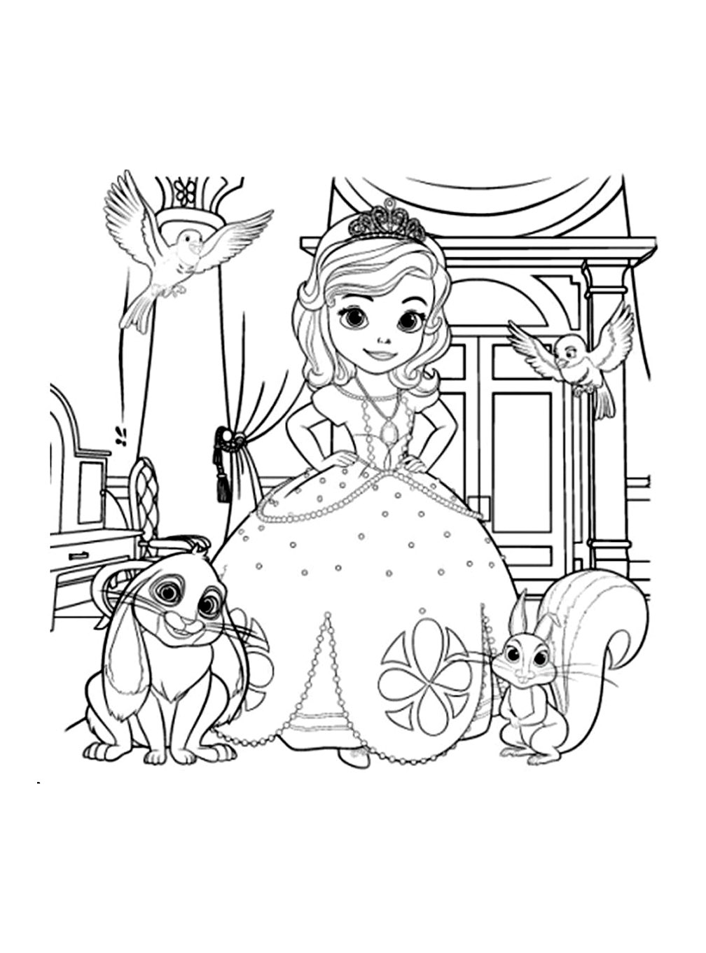 90 Printable Princes Sofia Coloring Pages 1