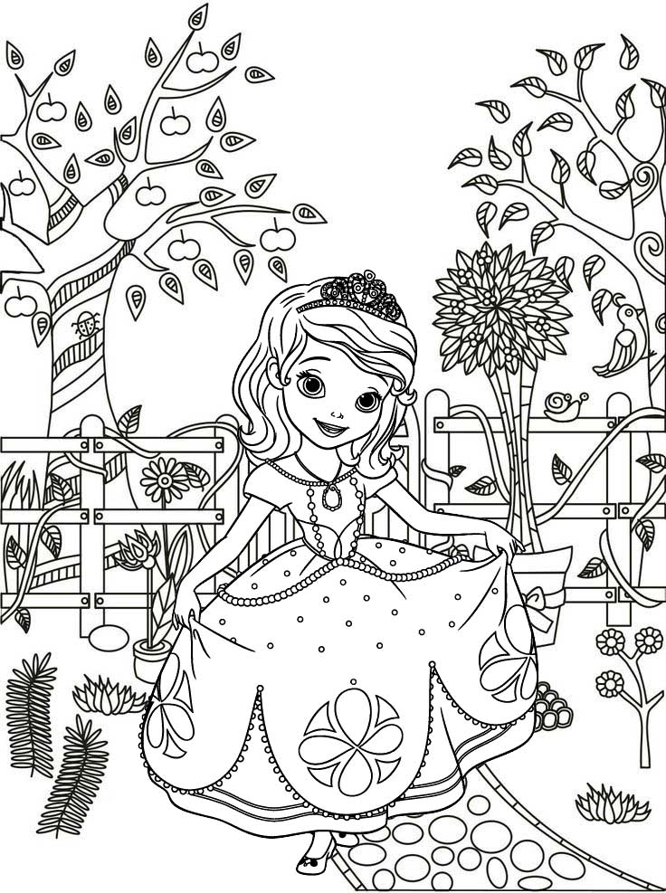 90 Printable Princes Sofia Coloring Pages 60