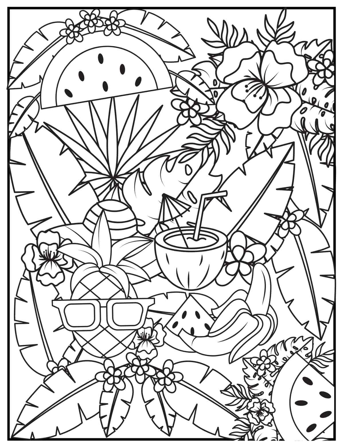 90 Printable Summer Hike Coloring Pages 11