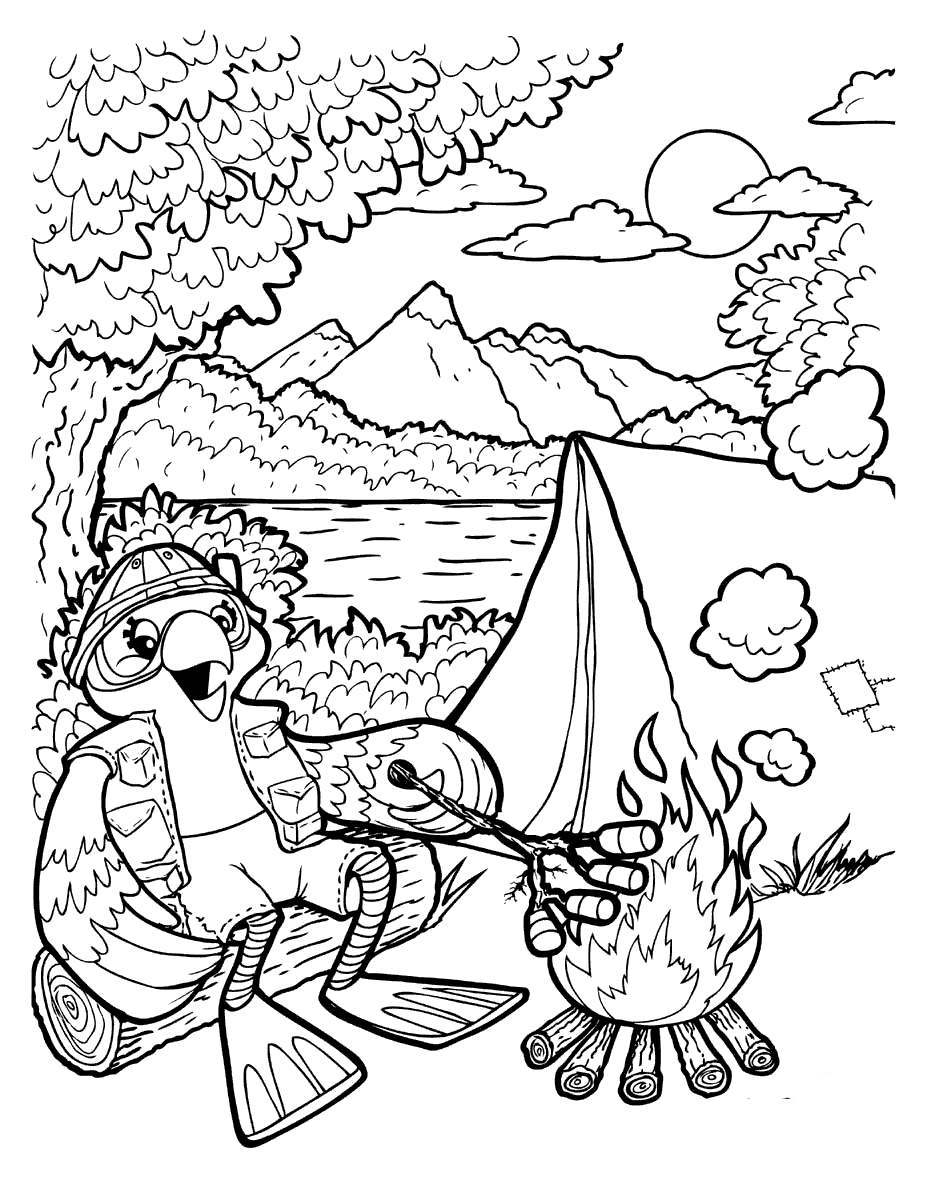 90 Printable Summer Hike Coloring Pages 23